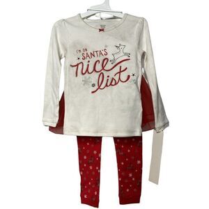 Carters Just One You Girls 3 Pc Outfit 3T I'm On Santa's Nice List Tee Leggings